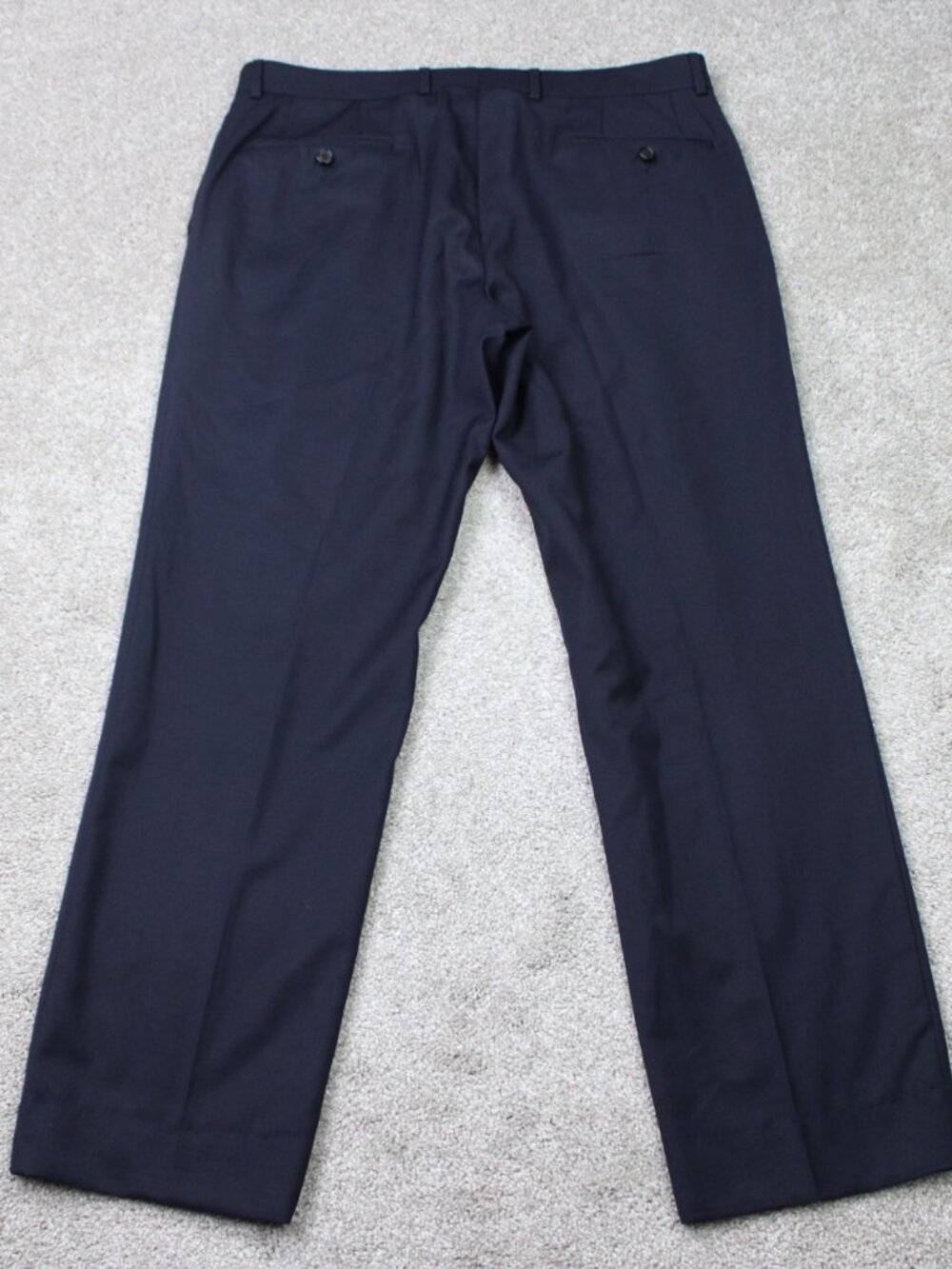 LAUREN Ralph Lauren Pants Mens 34x30 Blue Natural Stretch 100% Wool Pleated - Picture 5 of 11